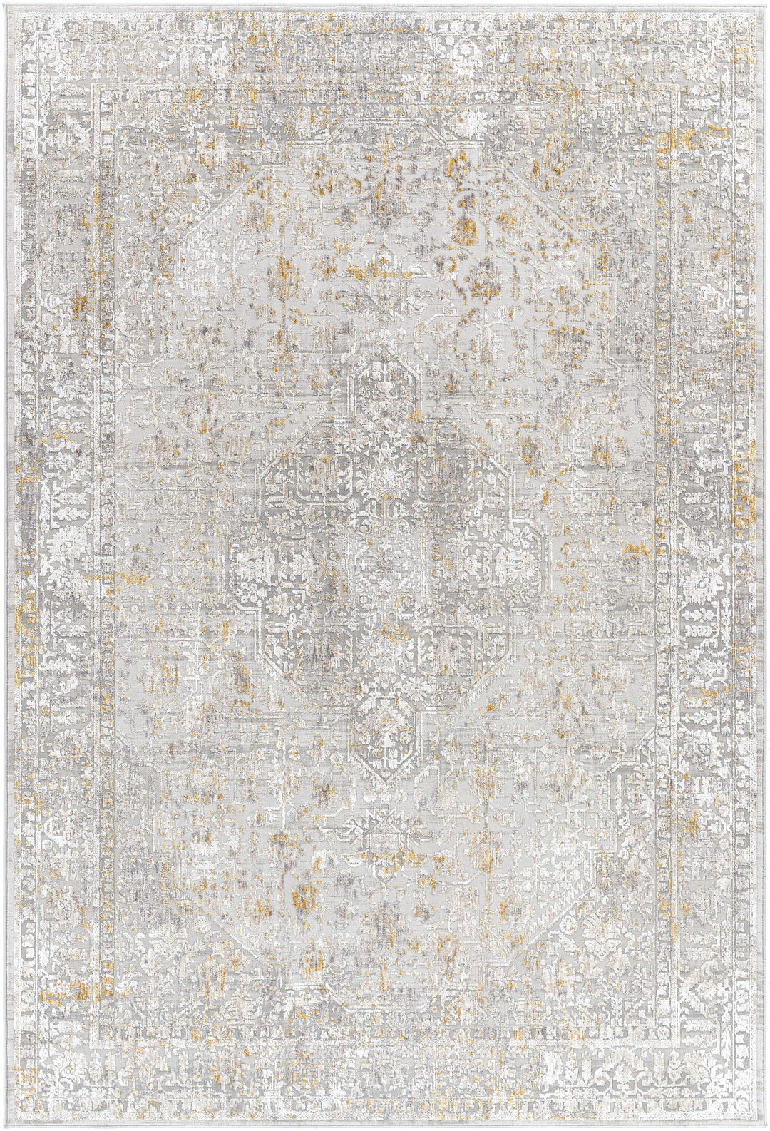 Traditional Beige Machine Woven Area Rug