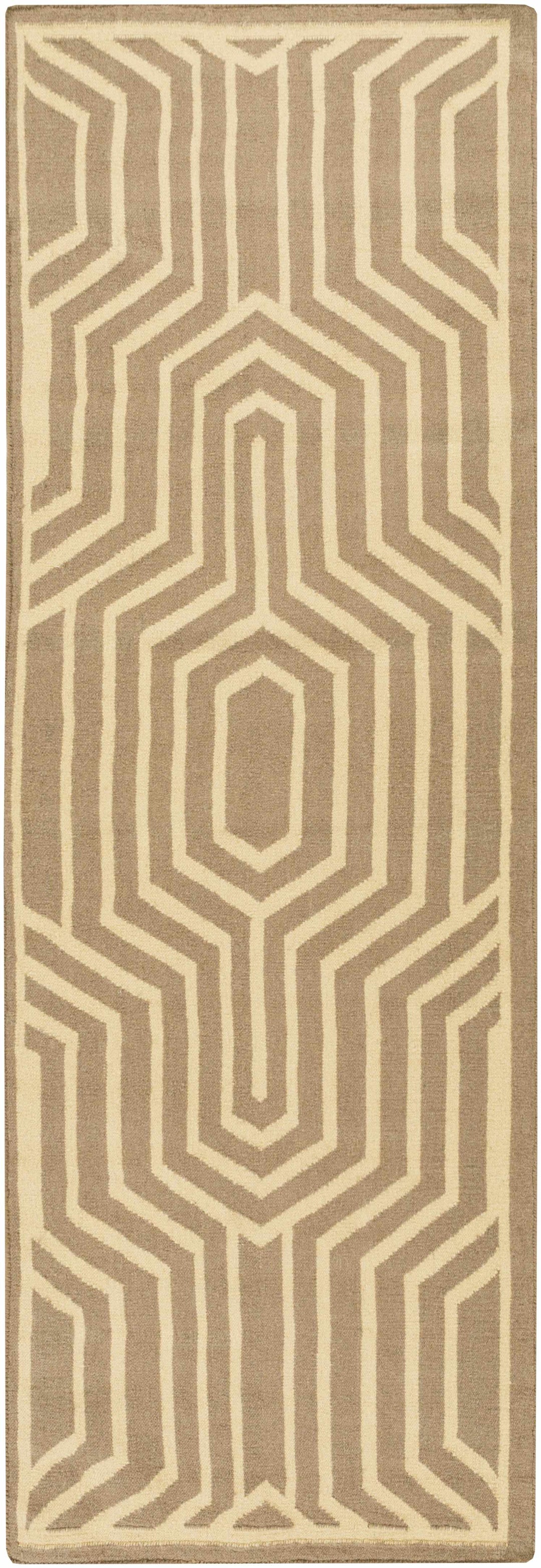 Koosharem Contemporary Style Beige Hand Woven Area Rug