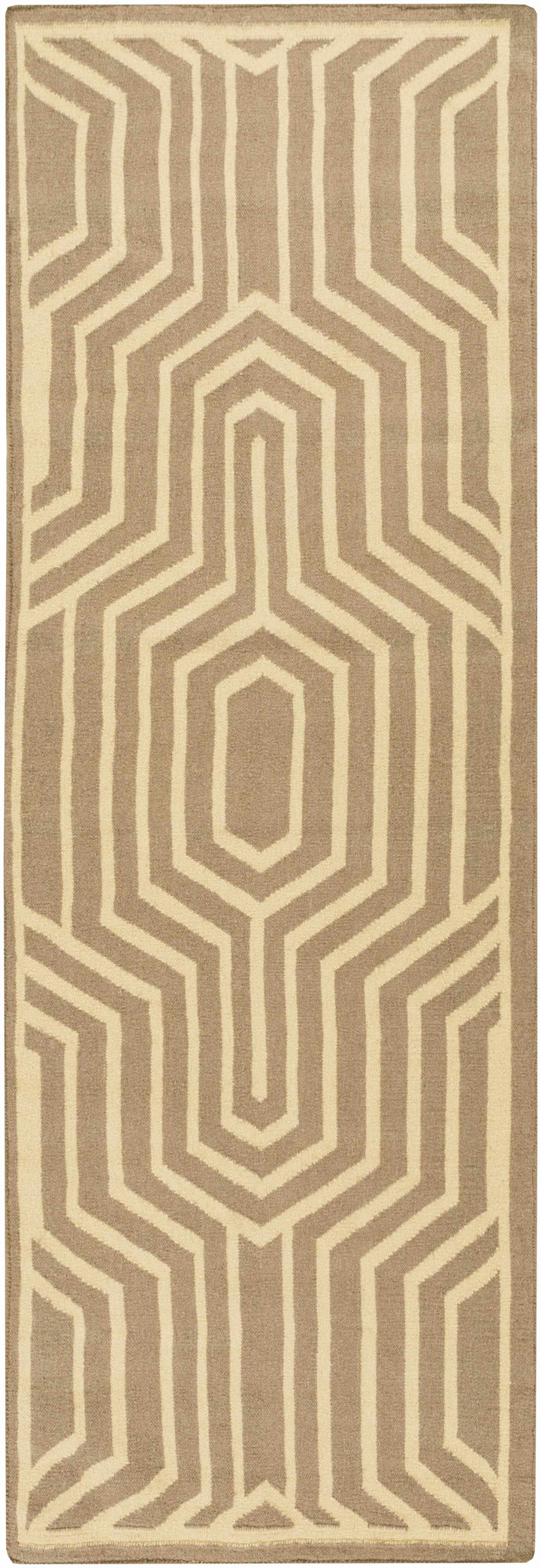 Koosharem Contemporary Style Beige Hand Woven Area Rug