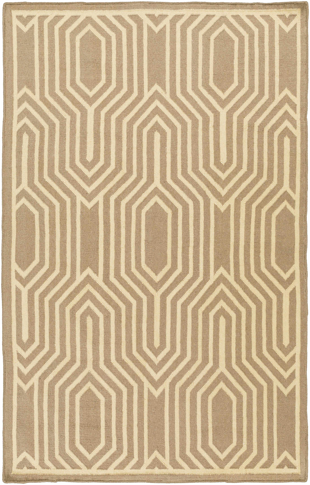 Koosharem Contemporary Style Beige Hand Woven Area Rug