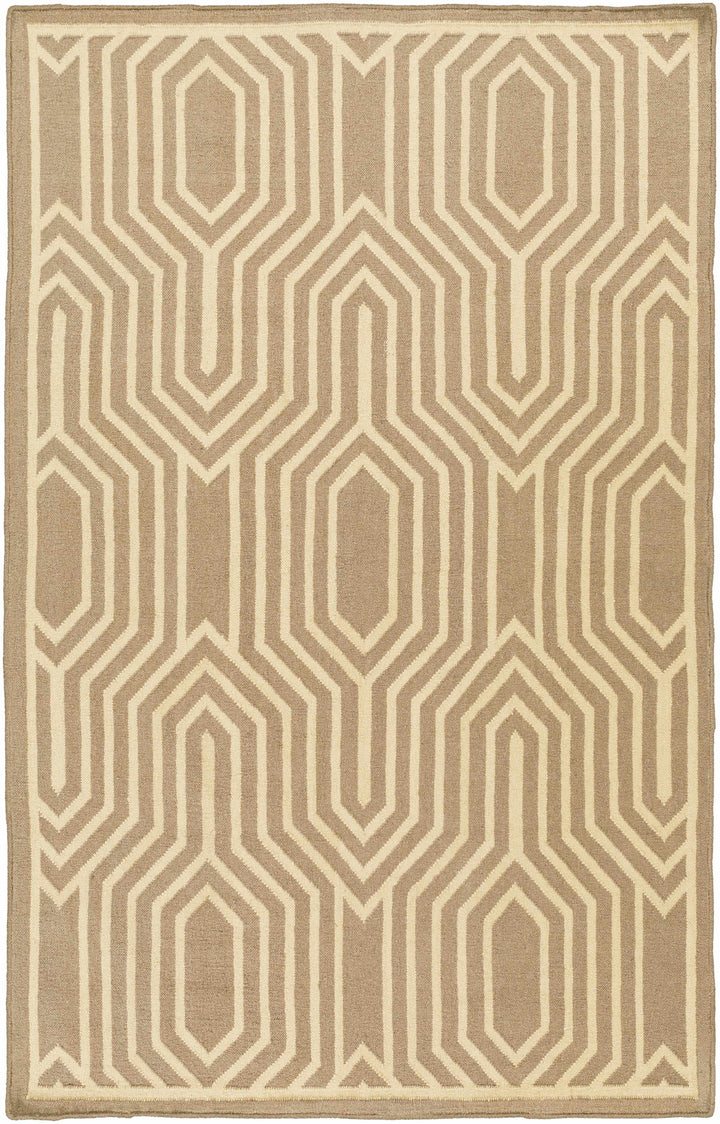 Koosharem Contemporary Style Beige Hand Woven Area Rug