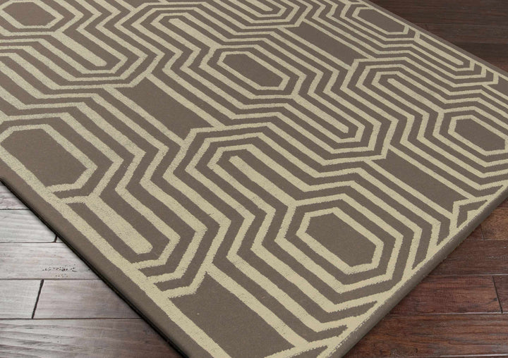 Koosharem Contemporary Style Beige Hand Woven Area Rug