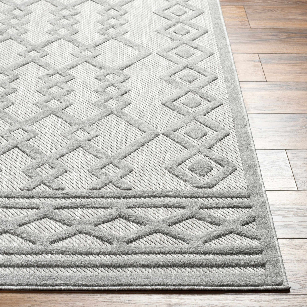 Kort Contemporary Geometrical Gray Area Rug - The Rug Decor