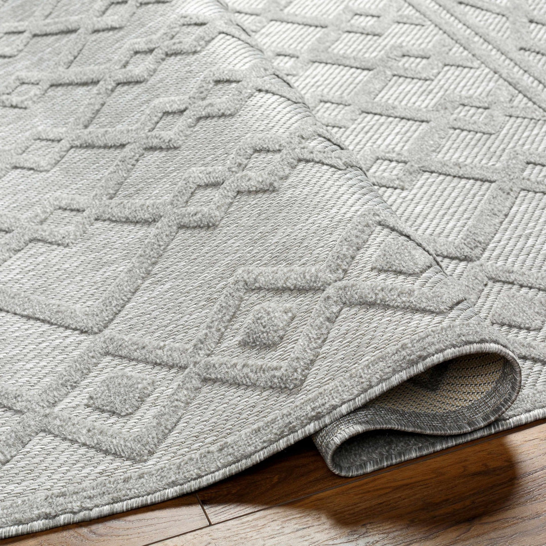 Kort Contemporary Geometrical Gray Area Rug - The Rug Decor