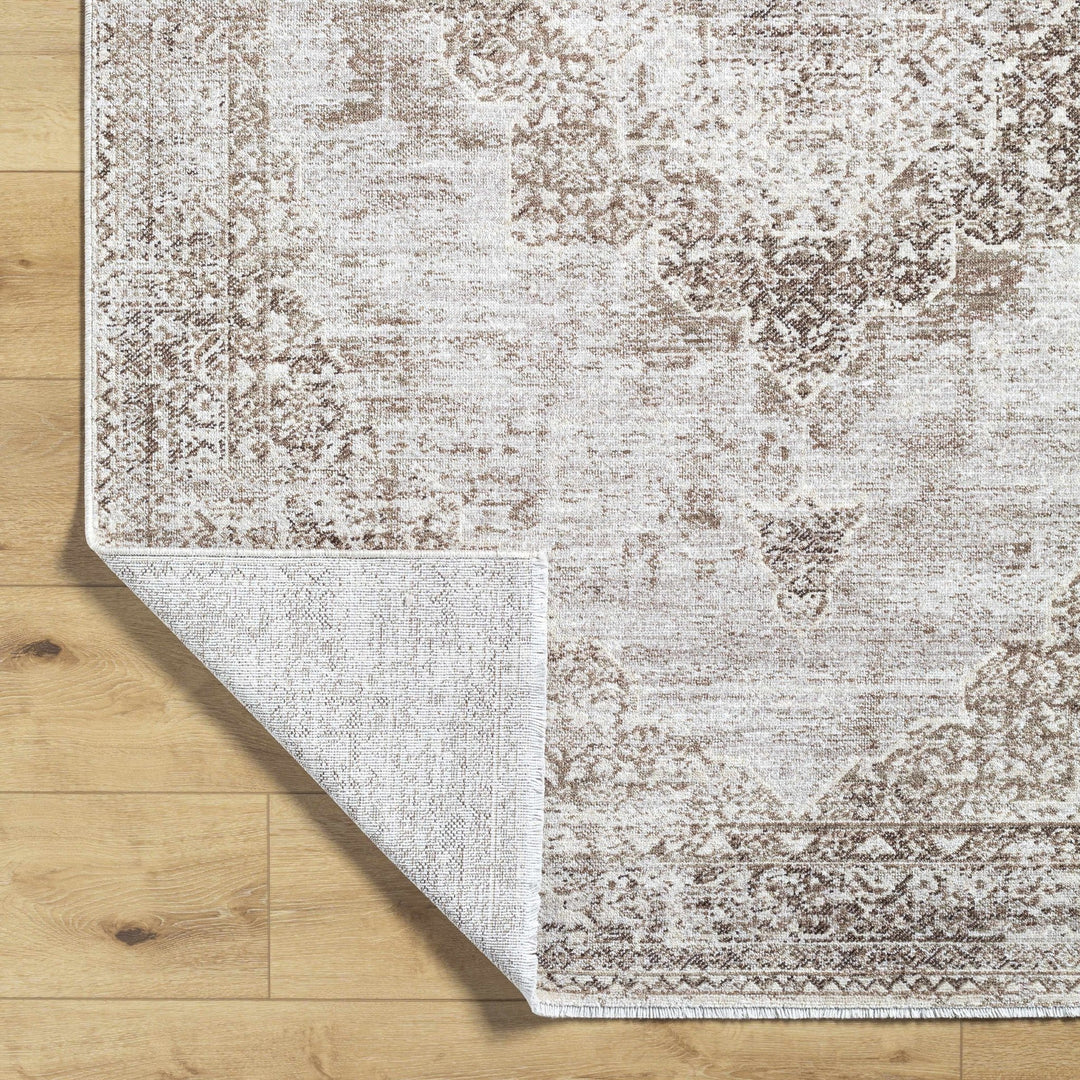Kosta Transitional Medallion Design Beige And Brown Area Rug - The Rug Decor