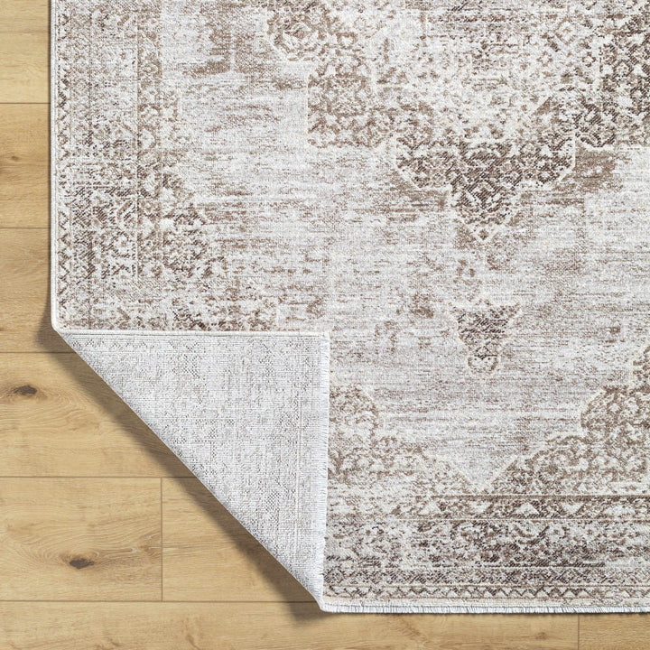 Kosta Transitional Medallion Design Beige And Brown Area Rug - The Rug Decor
