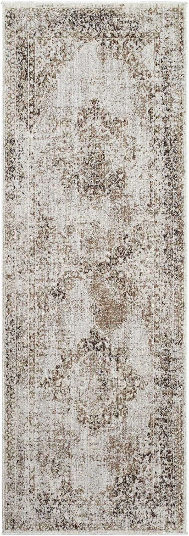 Kosta Transitional Medallion Design Beige And Brown Area Rug - The Rug Decor