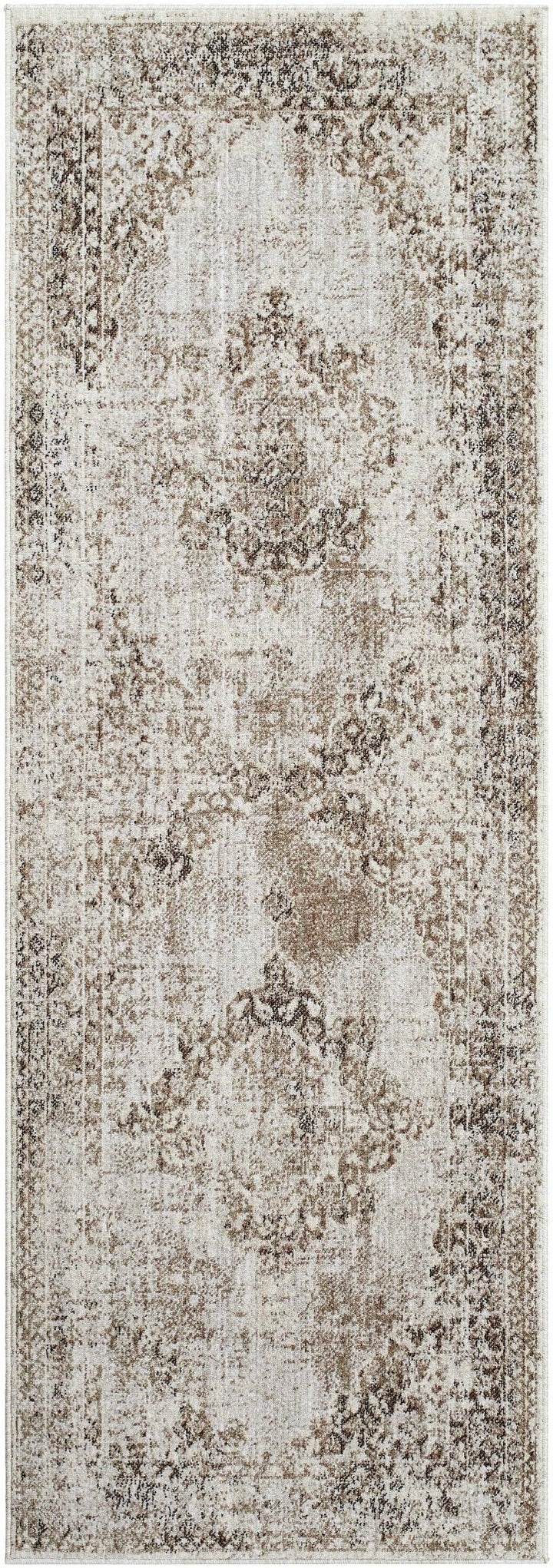 Kosta Transitional Medallion Design Beige And Brown Area Rug - The Rug Decor