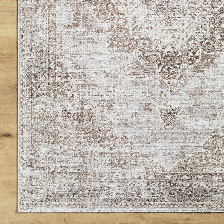 Kosta Transitional Medallion Design Beige And Brown Area Rug - The Rug Decor