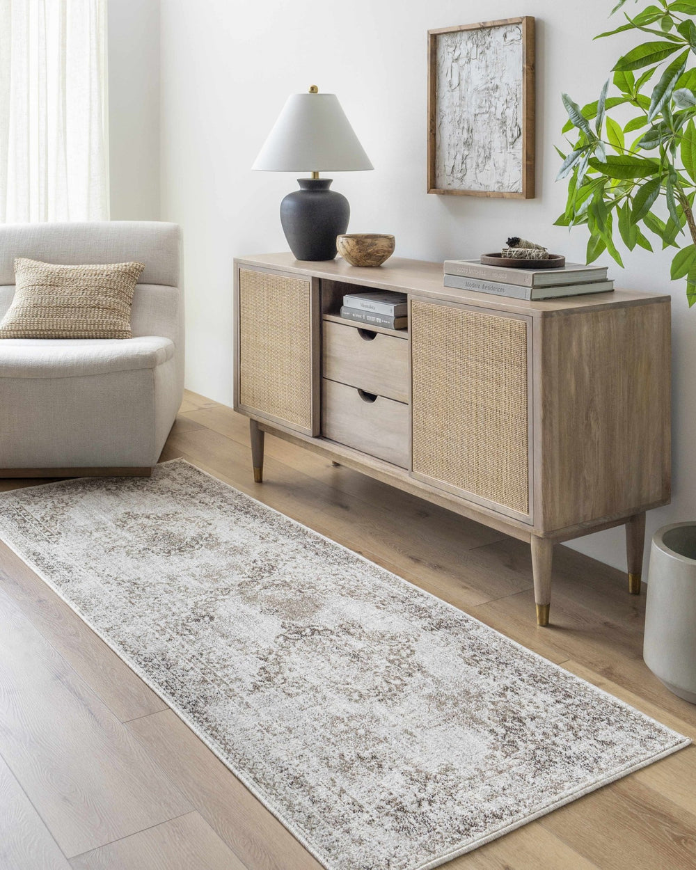 Kosta Transitional Medallion Design Beige And Brown Area Rug - The Rug Decor