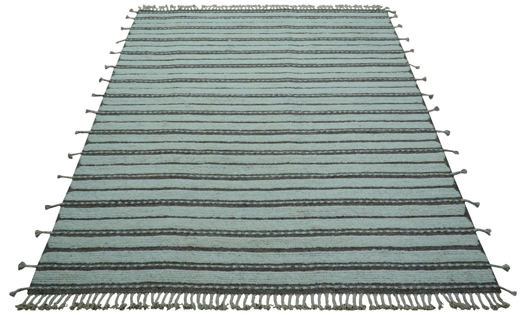 Krabi Contemporary Ivory And Brown Hand Knotted Wool Rug - The Rug Decor