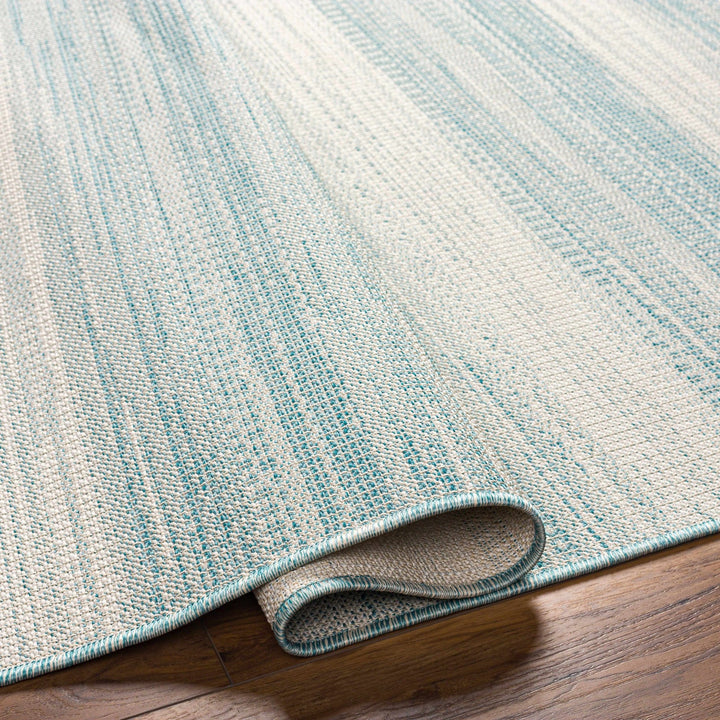 Kris Contemporary Style Teal And Ivory Area Rug - The Rug Decor