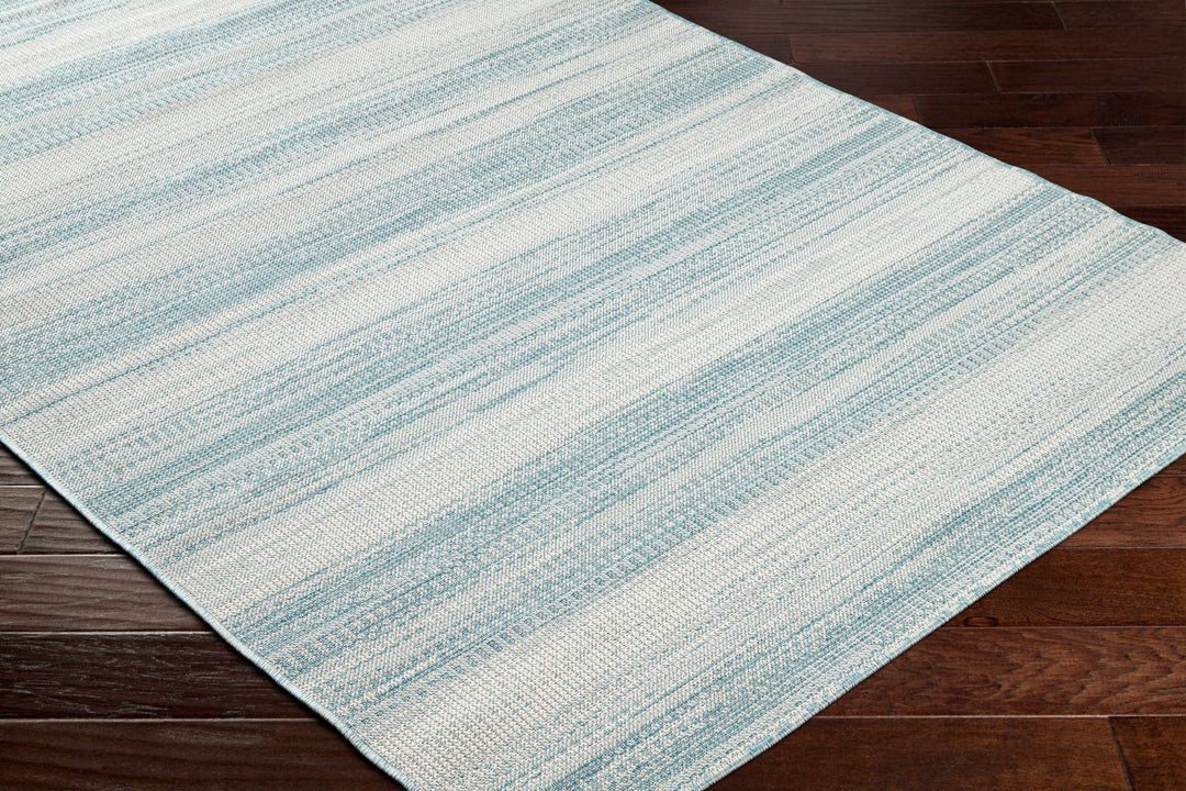 Kris Contemporary Style Teal And Ivory Area Rug - The Rug Decor
