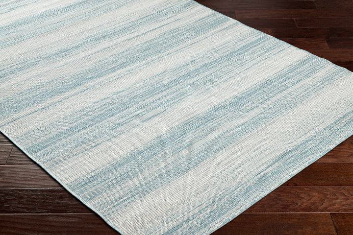 Kris Contemporary Style Teal And Ivory Area Rug - The Rug Decor