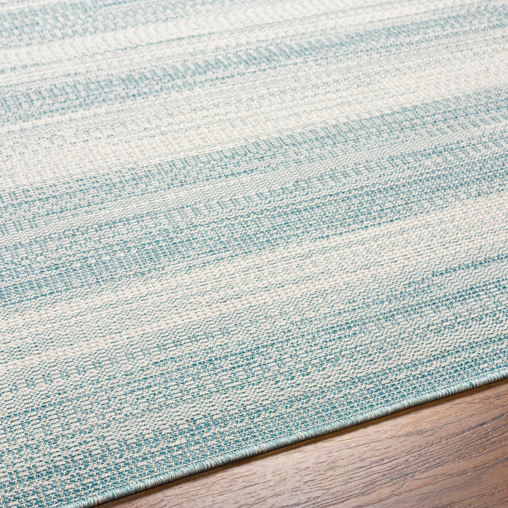 Kris Contemporary Style Teal And Ivory Area Rug - The Rug Decor