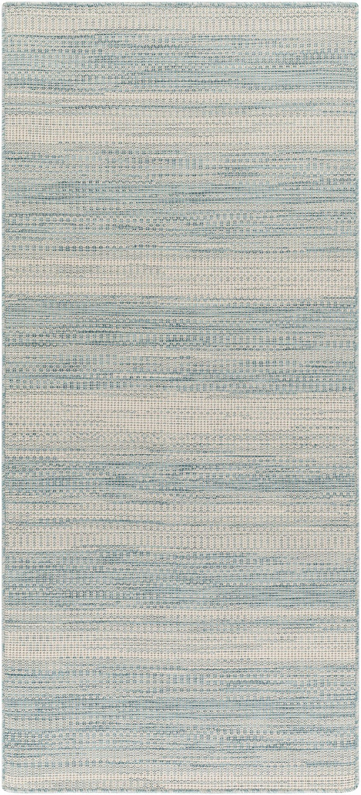 Kris Contemporary Style Teal And Ivory Area Rug - The Rug Decor