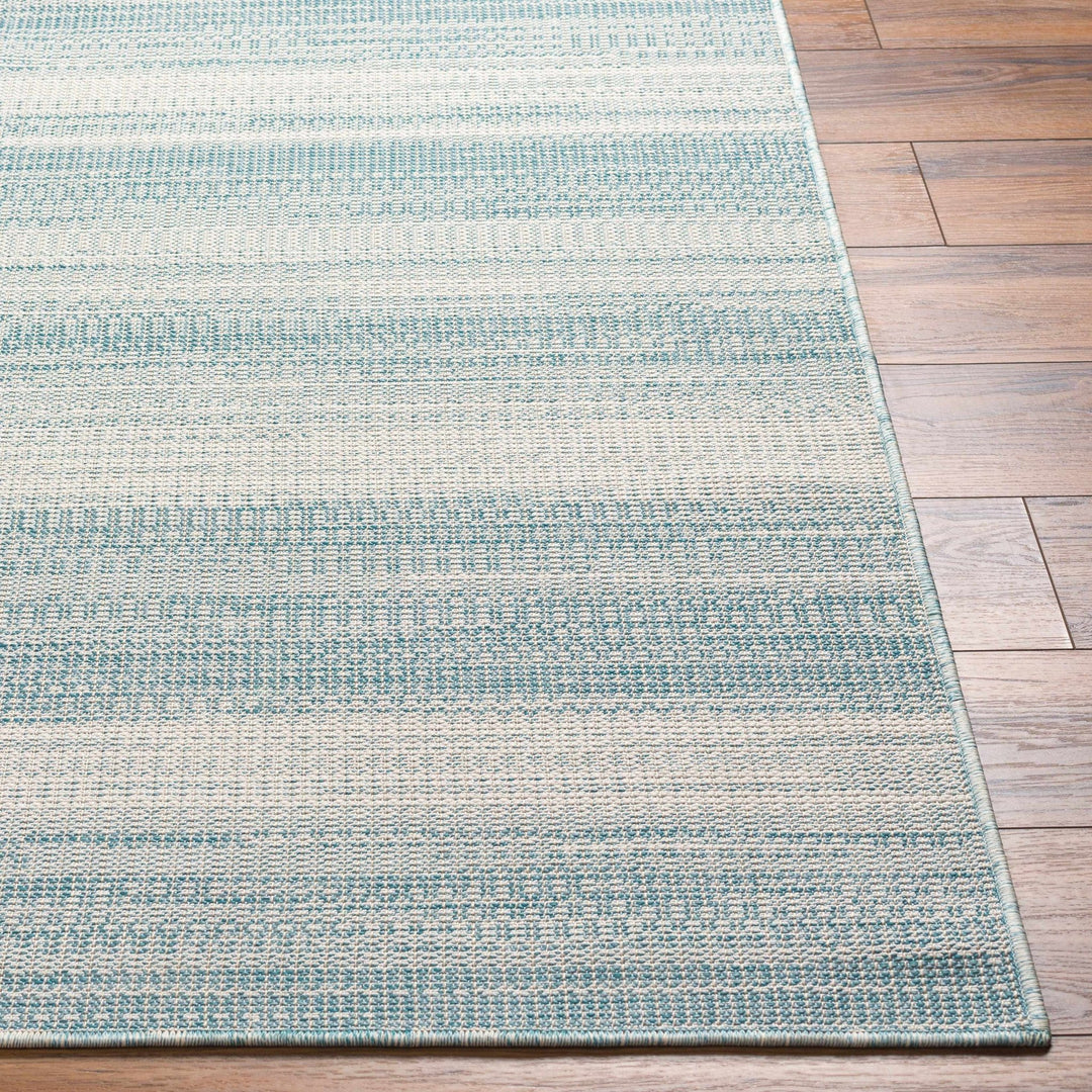 Kris Contemporary Style Teal And Ivory Area Rug - The Rug Decor