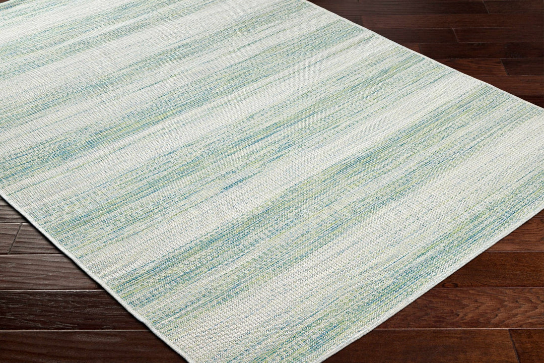 Kris Modern Stripe Pattern Green Area Rug - The Rug Decor