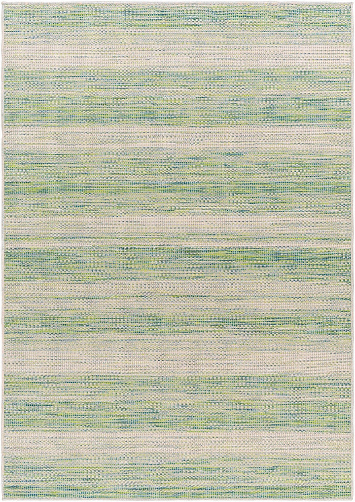 Kris Modern Stripe Pattern Green Area Rug - The Rug Decor