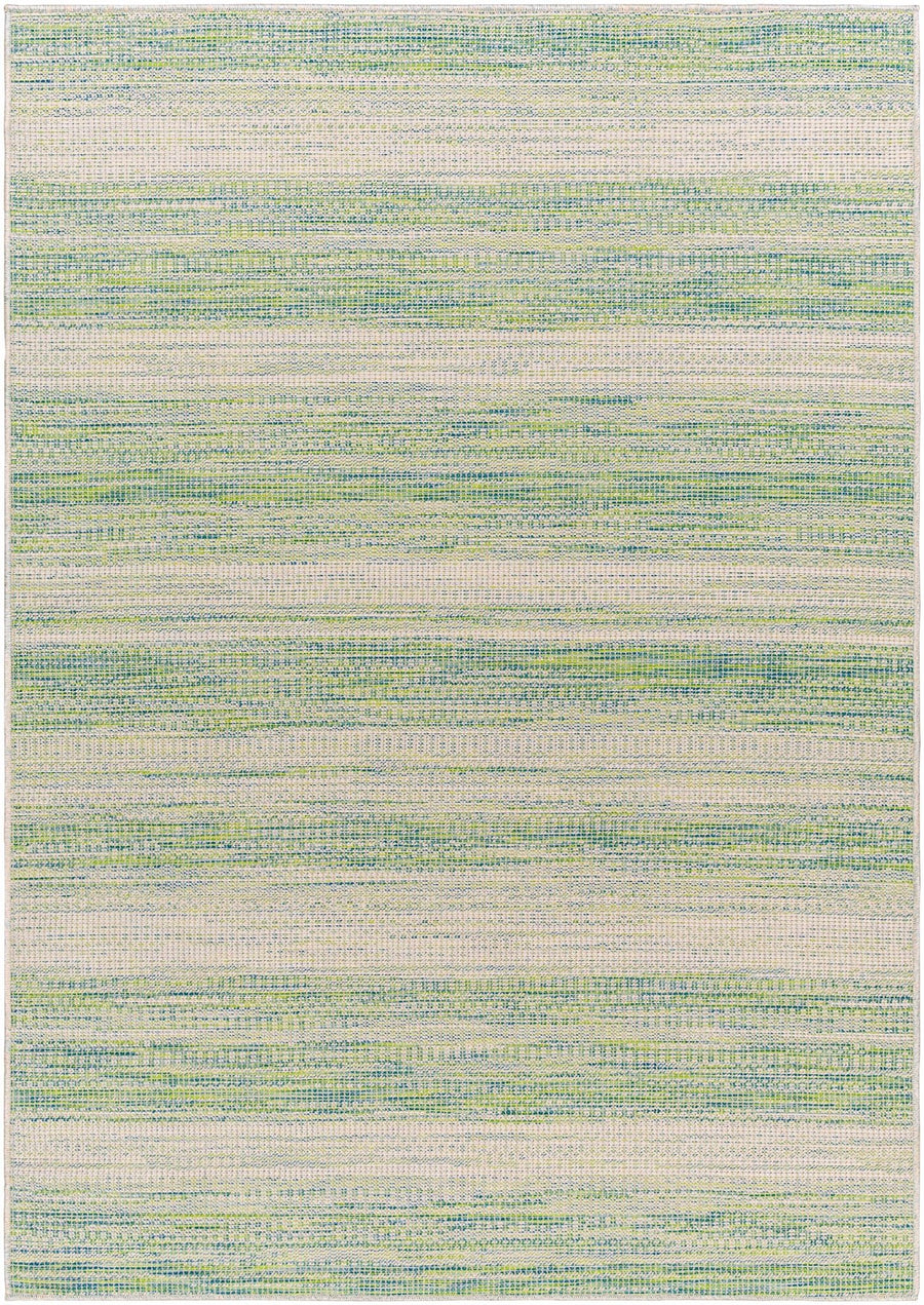 Kris Modern Stripe Pattern Green Area Rug - The Rug Decor