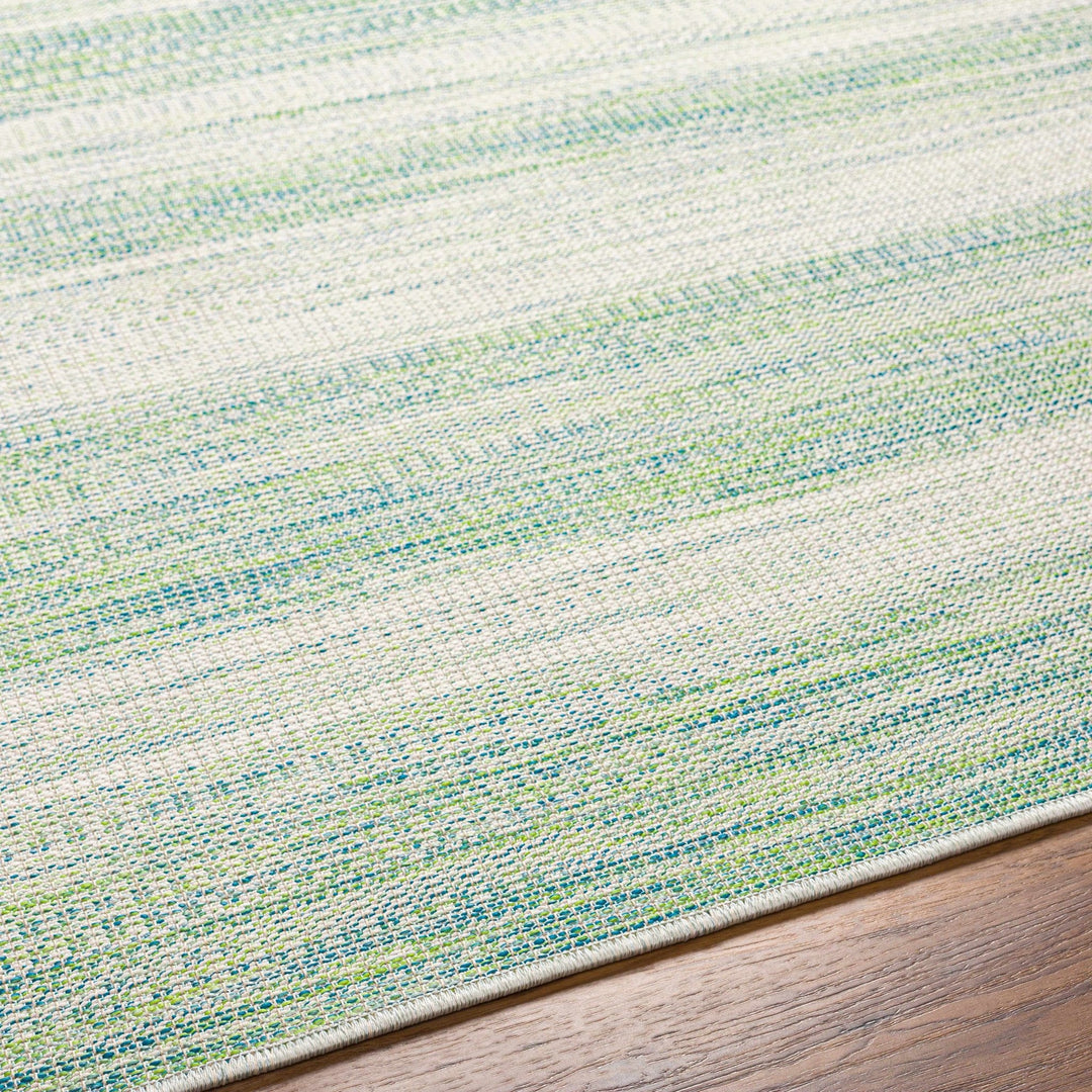 Kris Modern Stripe Pattern Green Area Rug - The Rug Decor