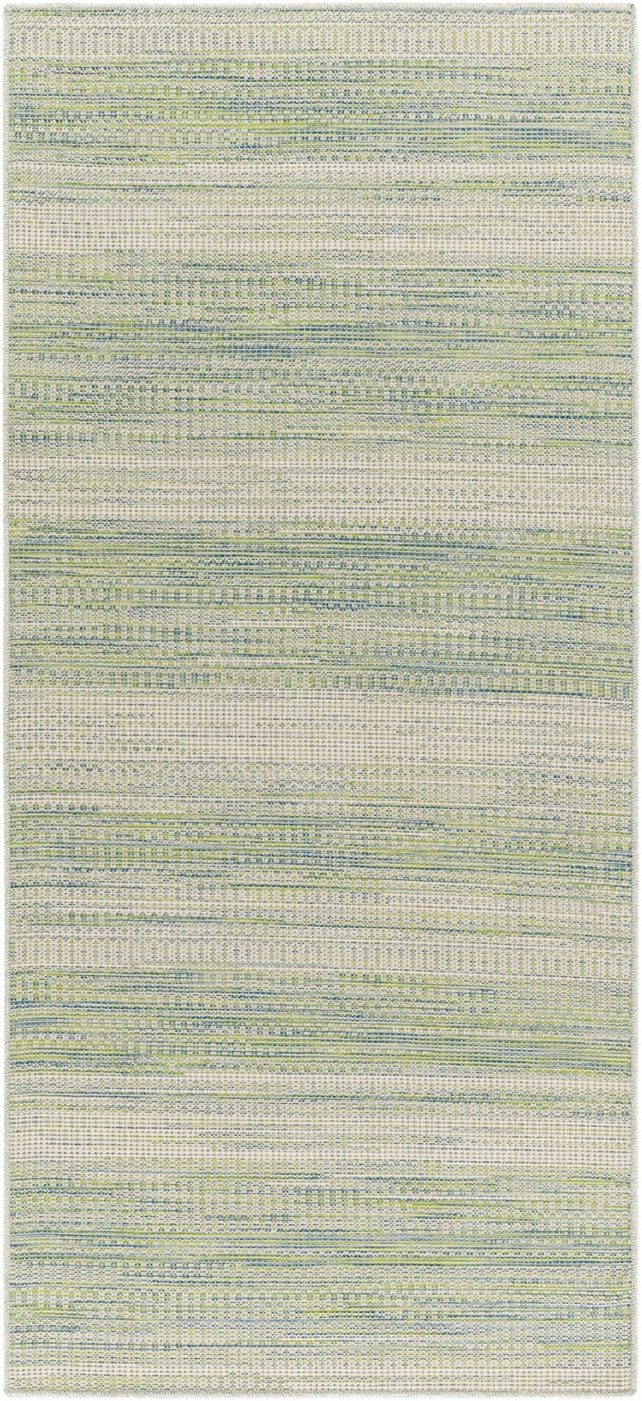 Kris Modern Stripe Pattern Green Area Rug - The Rug Decor