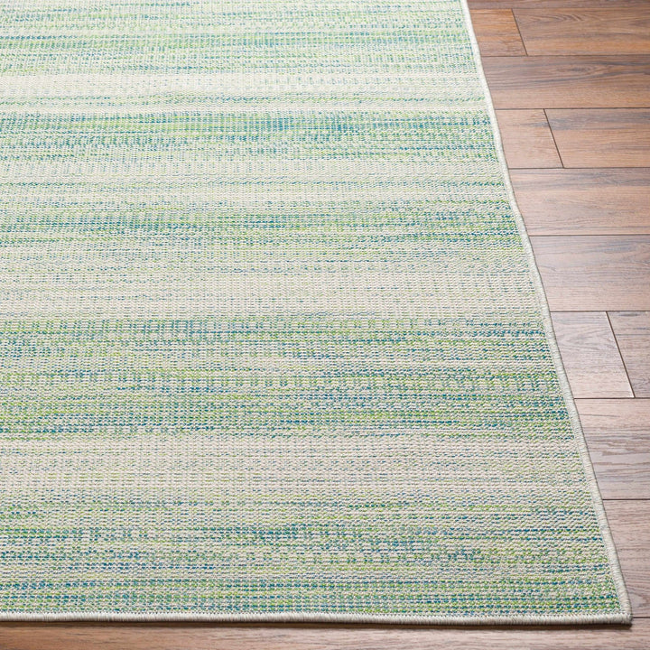 Kris Modern Stripe Pattern Green Area Rug - The Rug Decor