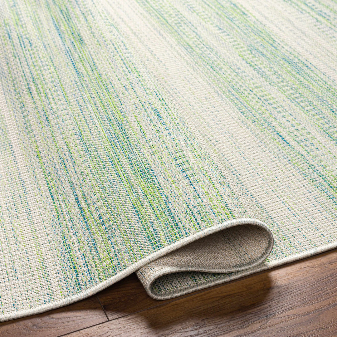 Kris Modern Stripe Pattern Green Area Rug - The Rug Decor