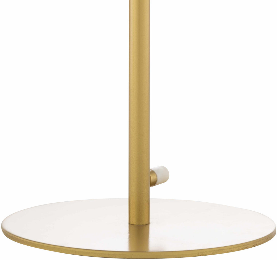 Krugersdorp Gold & White Glass Table Lamp | Contemporary Accent Lighting