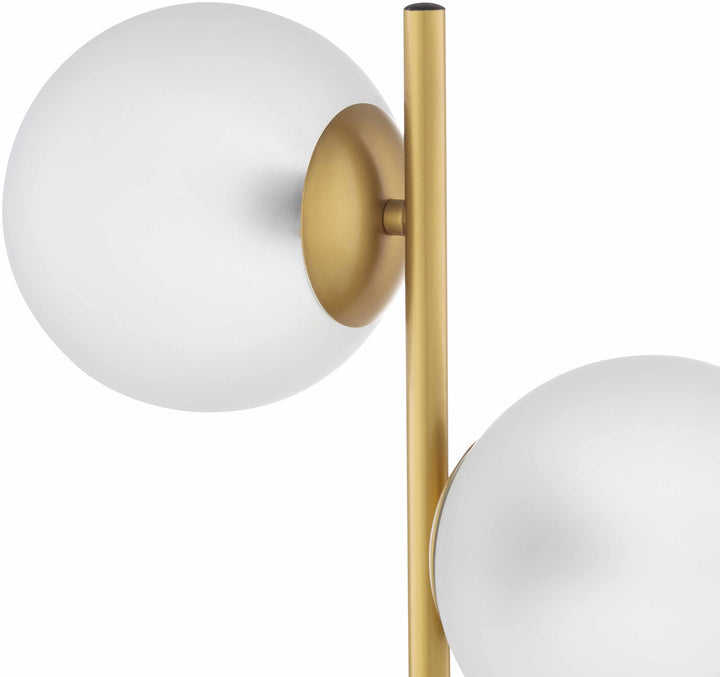 Krugersdorp Gold & White Glass Table Lamp | Contemporary Accent Lighting