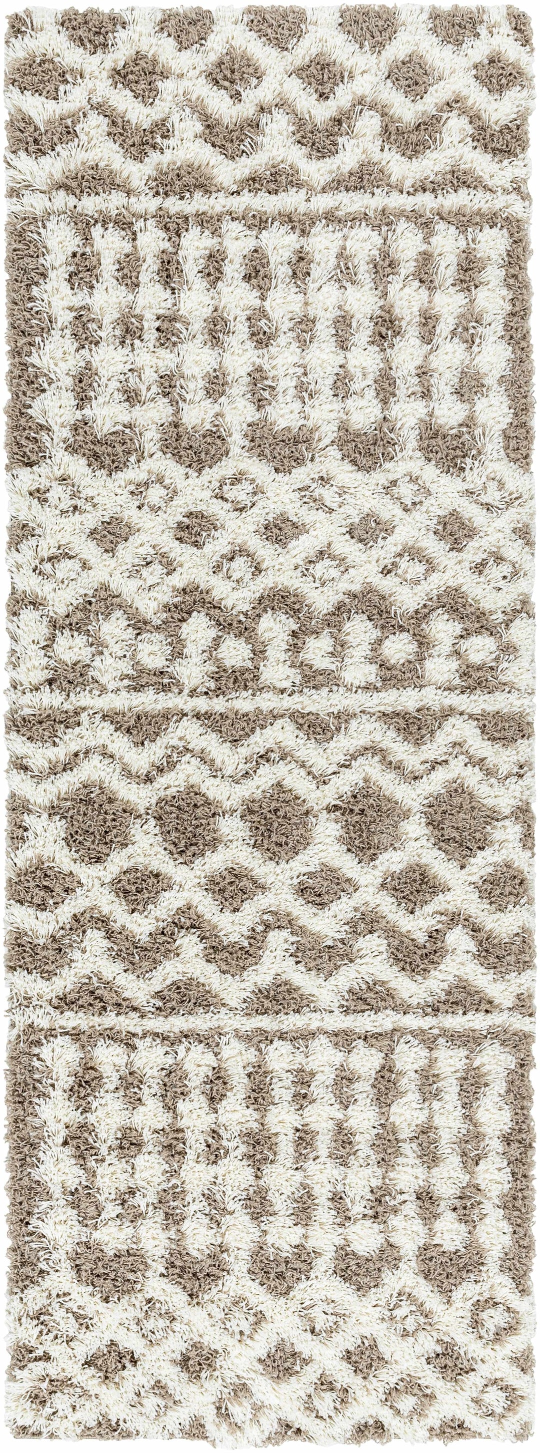 Kato Contemporary Style Brown And Ivory Area Rug