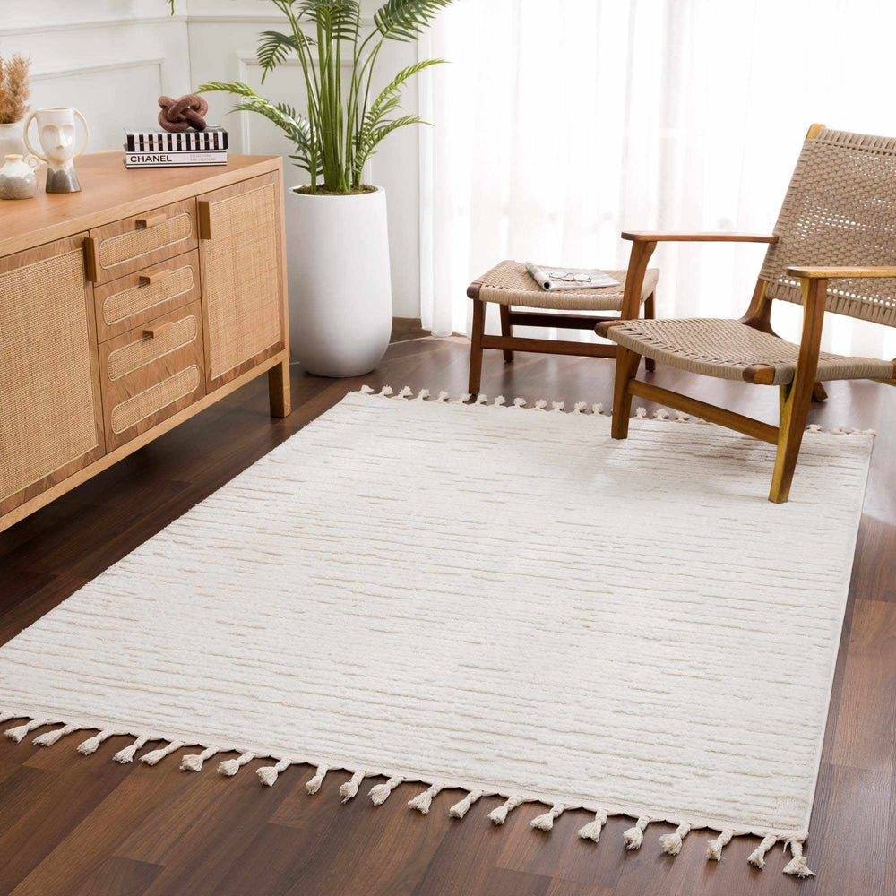 Kulu Ivory Contemporary Style Area Rug - The Rug Decor