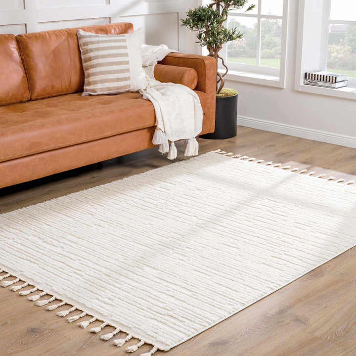 Kulu Ivory Contemporary Style Area Rug - The Rug Decor