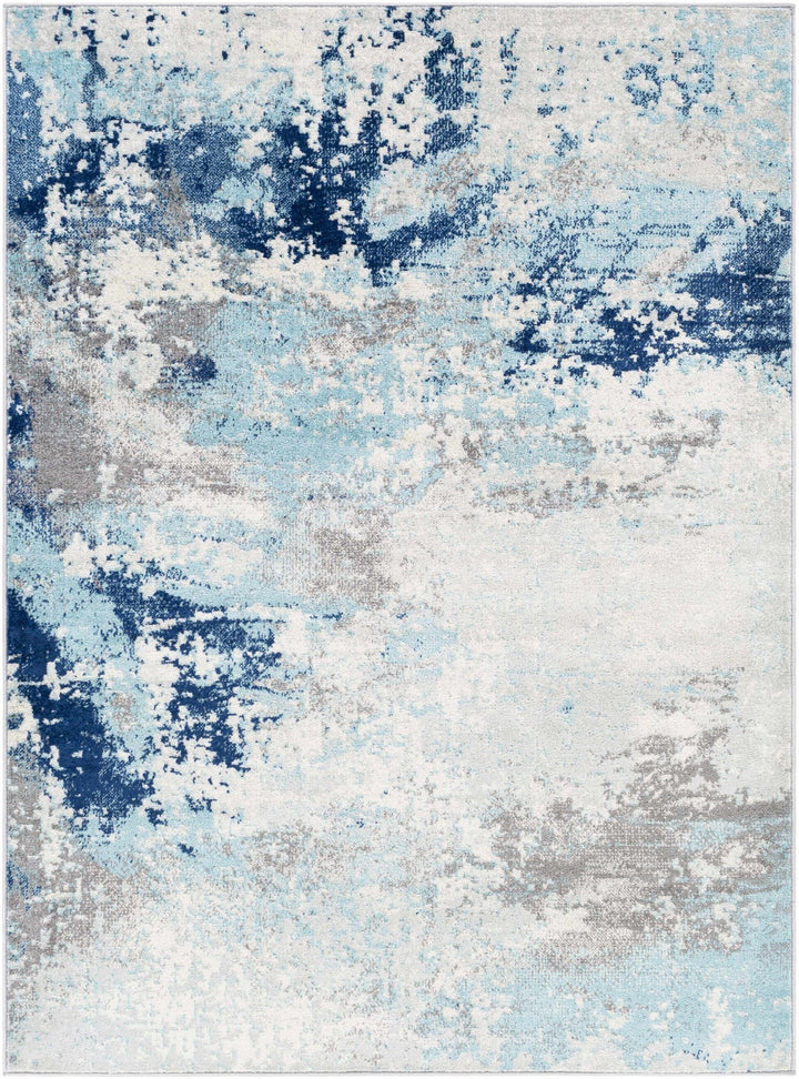 Kuluin Contemporary Abstract Blue And Gray Area Rug - The Rug Decor