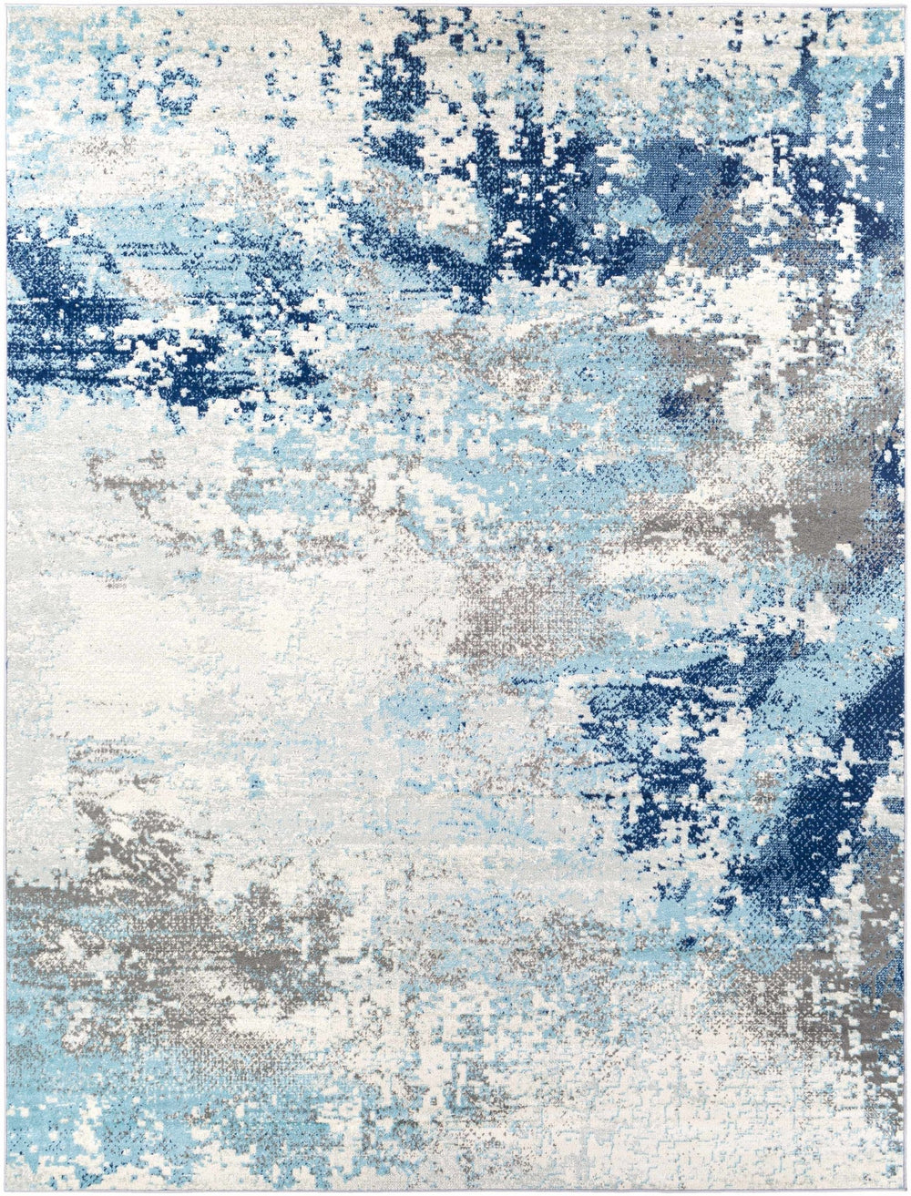 Kuluin Contemporary Abstract Blue And Gray Area Rug - The Rug Decor