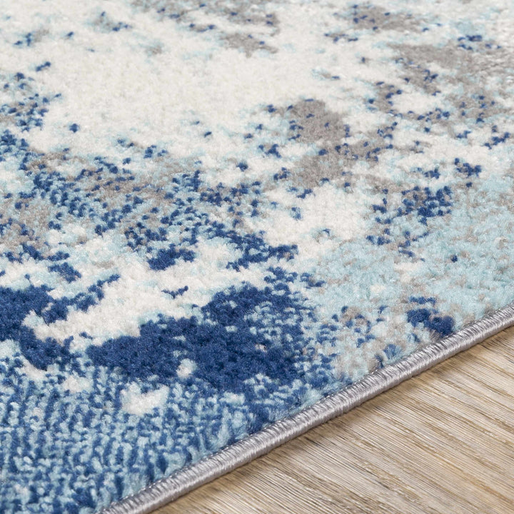 Kuluin Contemporary Abstract Blue And Gray Area Rug - The Rug Decor