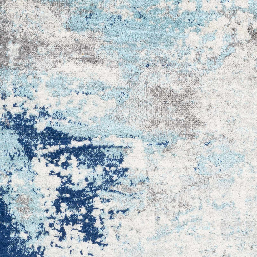 Kuluin Contemporary Abstract Blue And Gray Area Rug - The Rug Decor