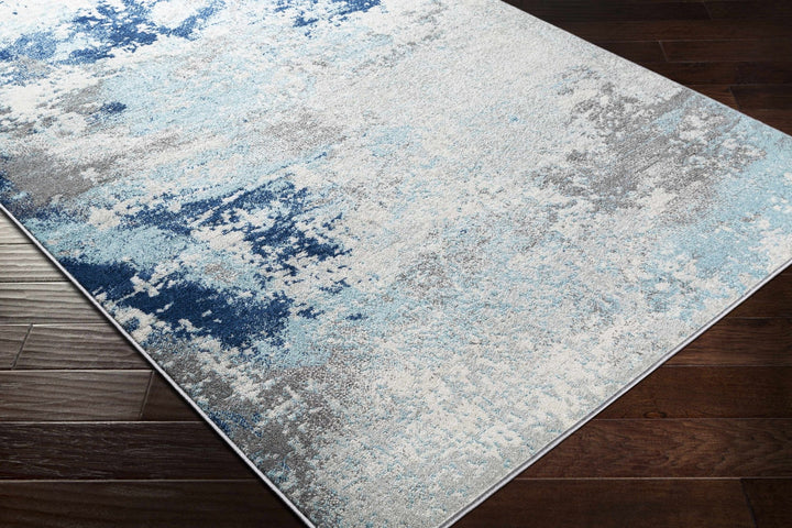 Kuluin Contemporary Abstract Blue And Gray Area Rug - The Rug Decor