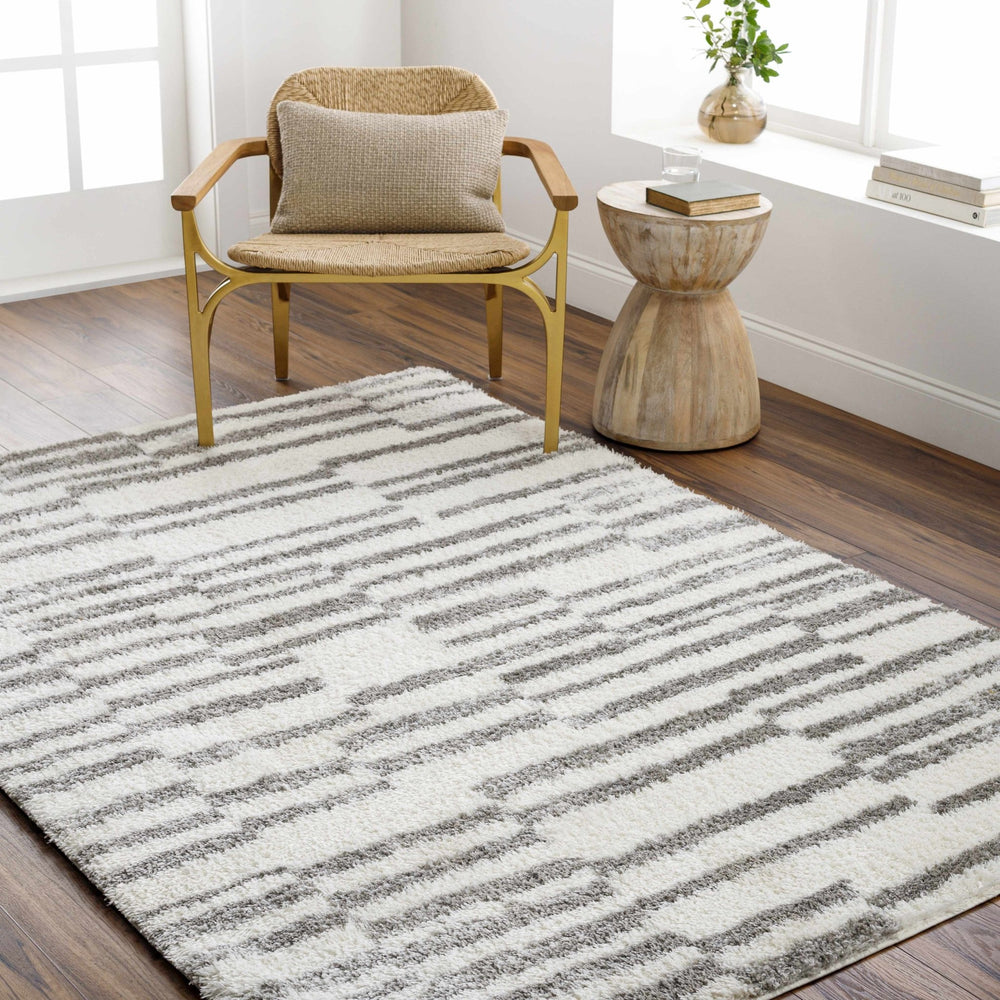 Kuron Modern Style Ivory And Gray Area Rug - The Rug Decor