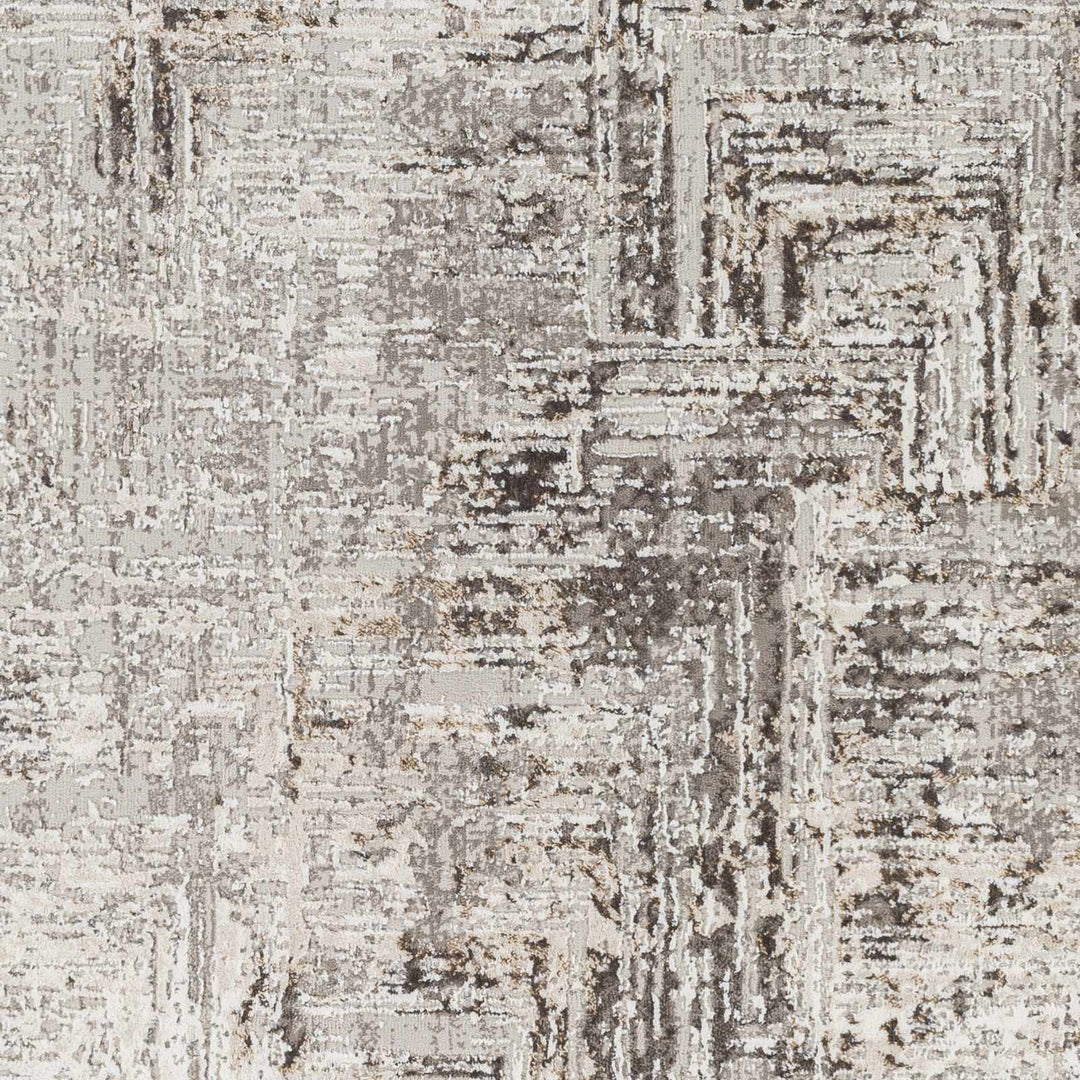 Kutloanong Brown And Ivory Modern Abstract Area Rug - The Rug Decor