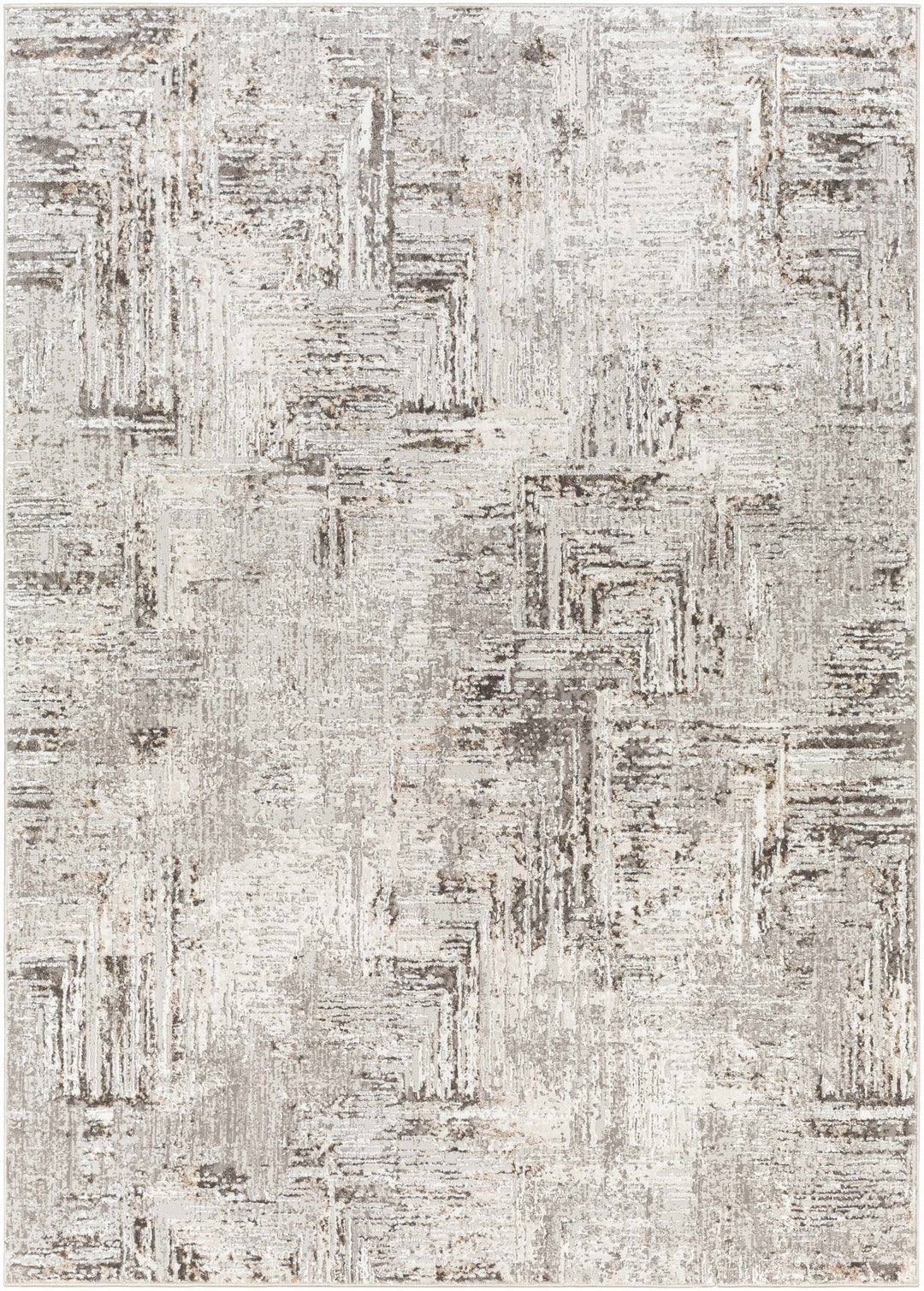 Kutloanong Brown And Ivory Modern Abstract Area Rug - The Rug Decor