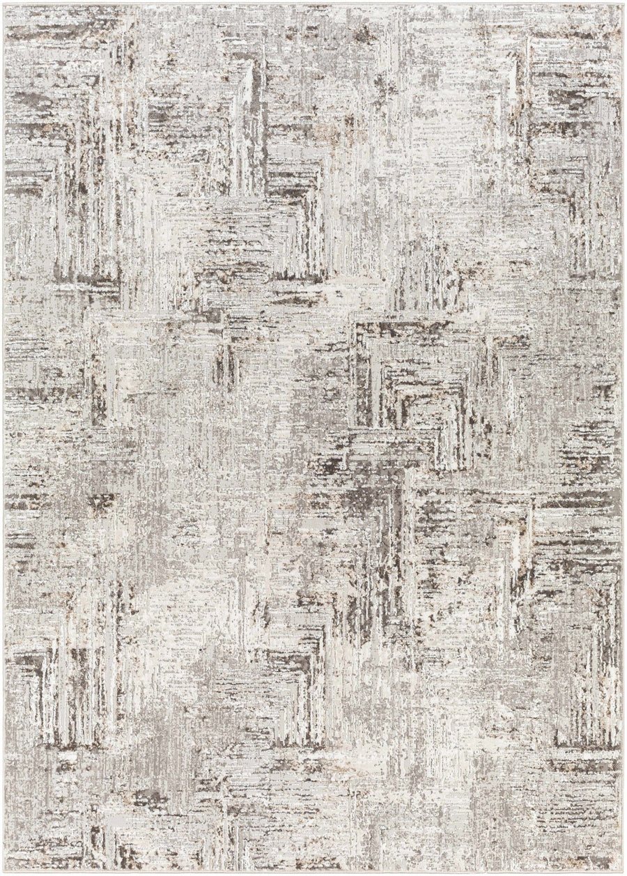 Kutloanong Brown And Ivory Modern Abstract Area Rug - The Rug Decor