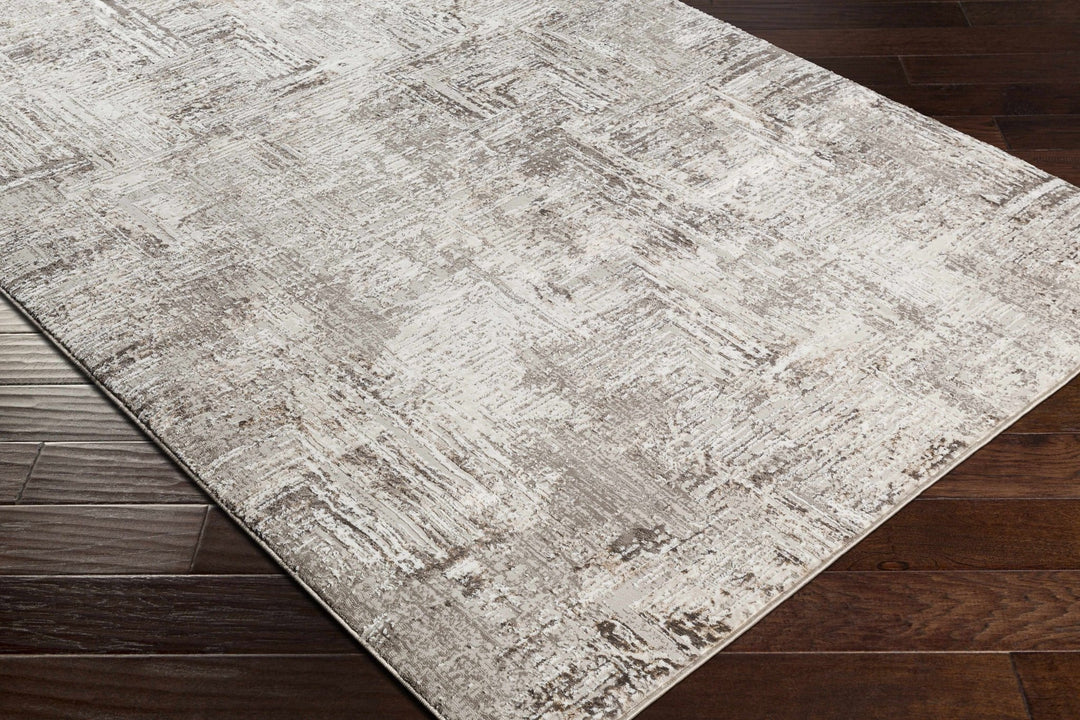 Kutloanong Brown And Ivory Modern Abstract Area Rug - The Rug Decor