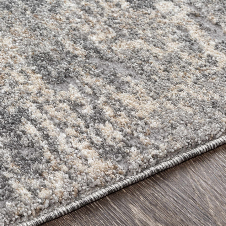 Kyabram Modern Abstract Design Gray And Ivory Area Rug - The Rug Decor
