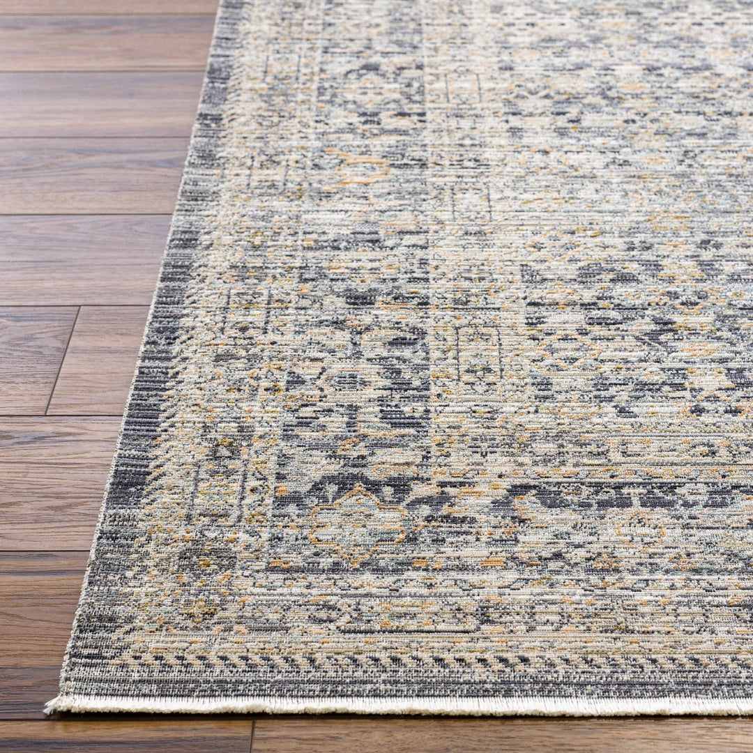 Kylan Traditional Style Charcoal And Beige Washable Area Rug - The Rug Decor