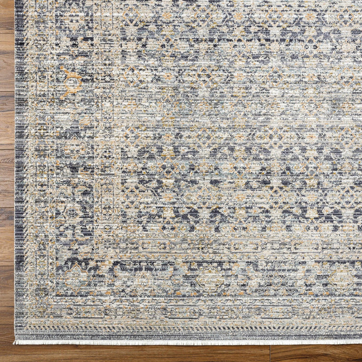 Kylan Traditional Style Charcoal And Beige Washable Area Rug - The Rug Decor