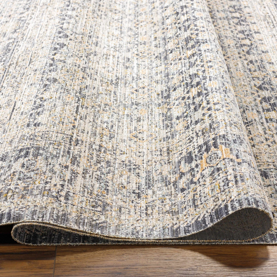 Kylan Traditional Style Charcoal And Beige Washable Area Rug - The Rug Decor