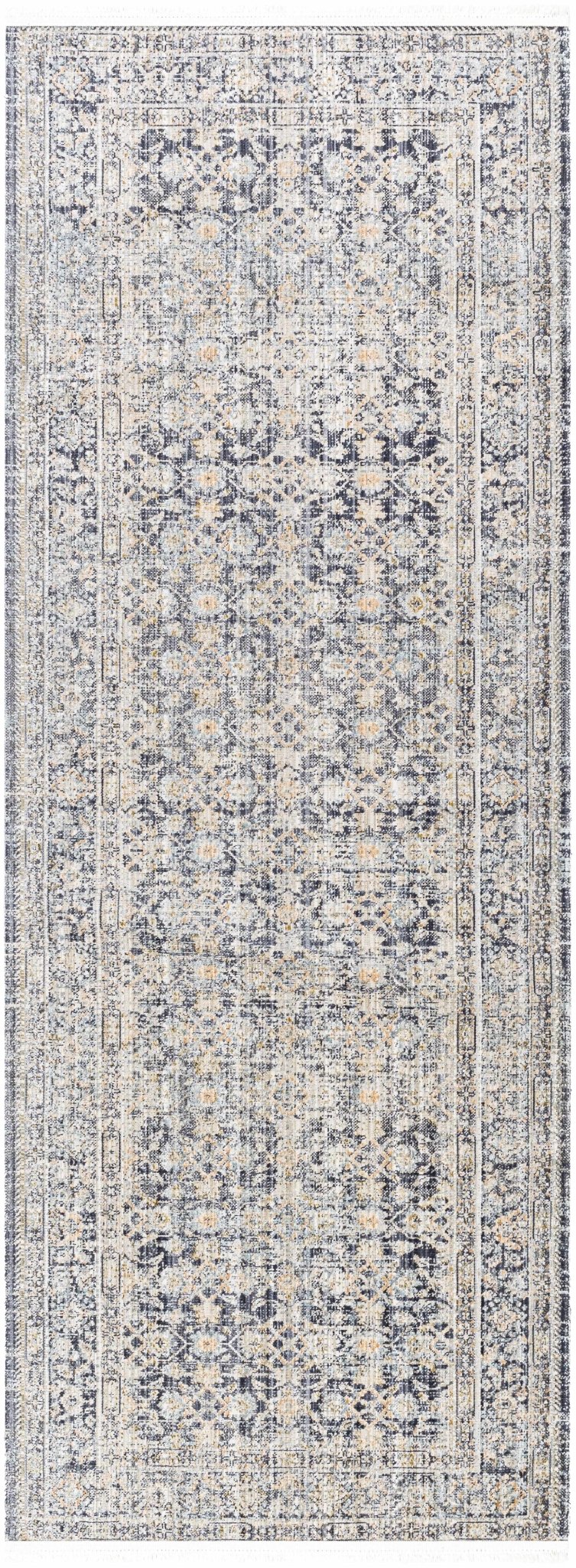 Kylan Traditional Style Charcoal And Beige Washable Area Rug - The Rug Decor