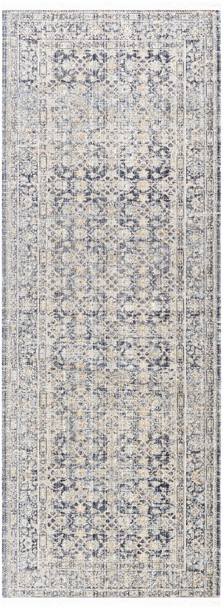 Kylan Traditional Style Charcoal And Beige Washable Area Rug - The Rug Decor