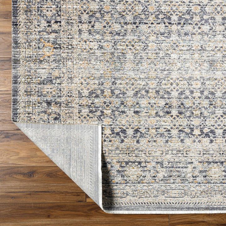 Kylan Traditional Style Charcoal And Beige Washable Area Rug - The Rug Decor